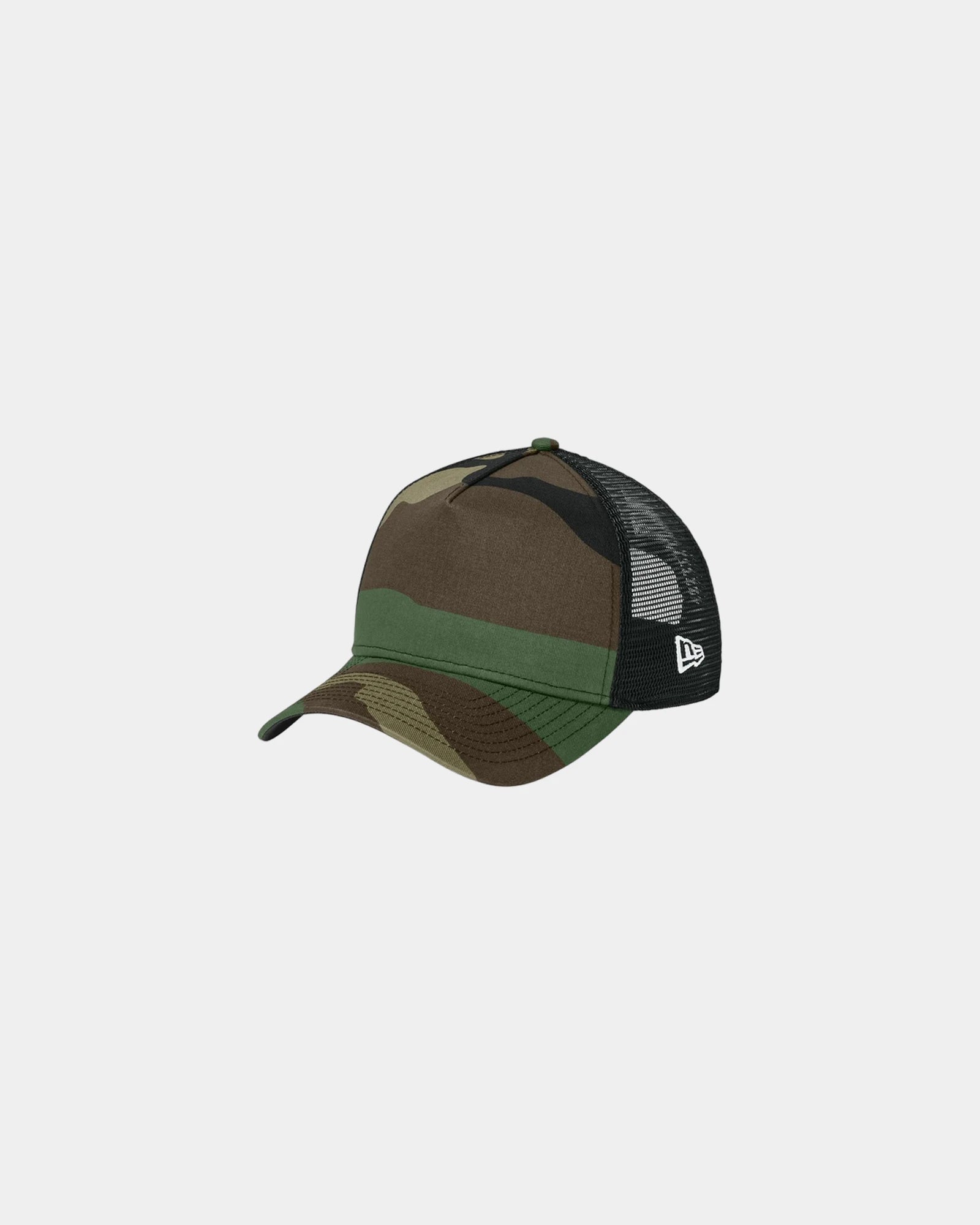 Custom cotton twill New Era Snapback Trucker Cap - Flag Camo/ Black